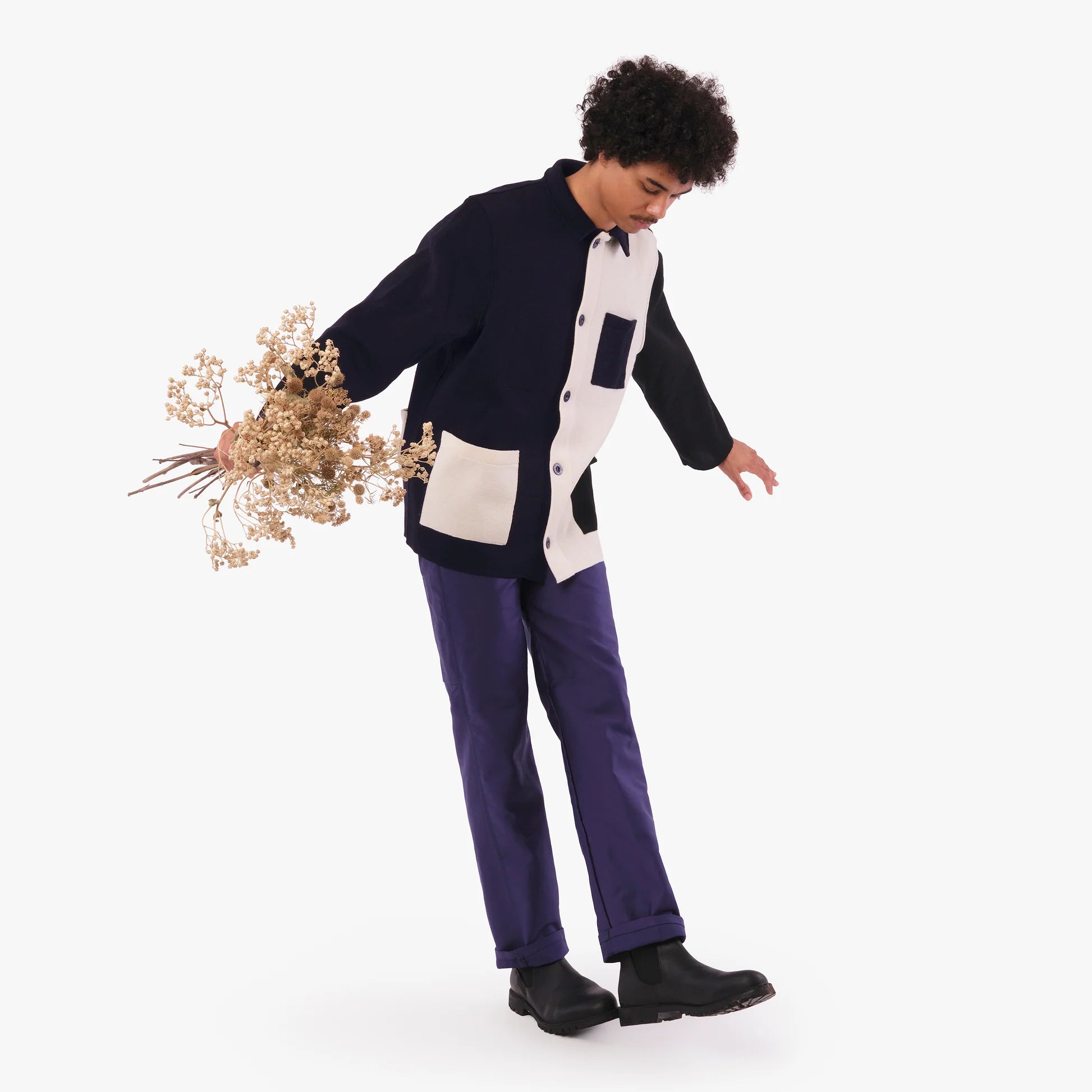 Le Laboureur x Le Minor Wool Patchwork Work Jacket