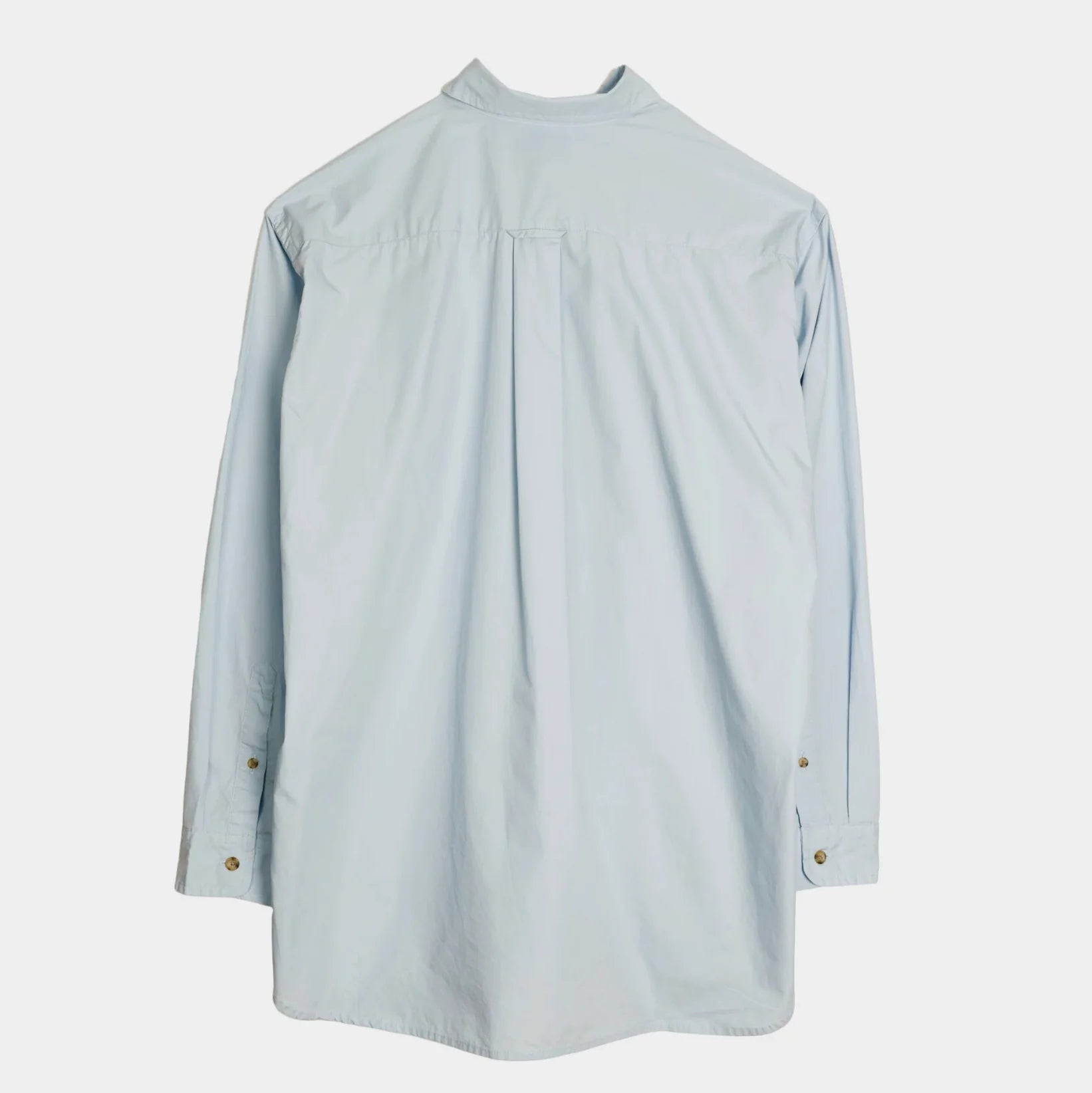 Japanese Typewriter Cotton Gardening Chemise in Oxford Blue